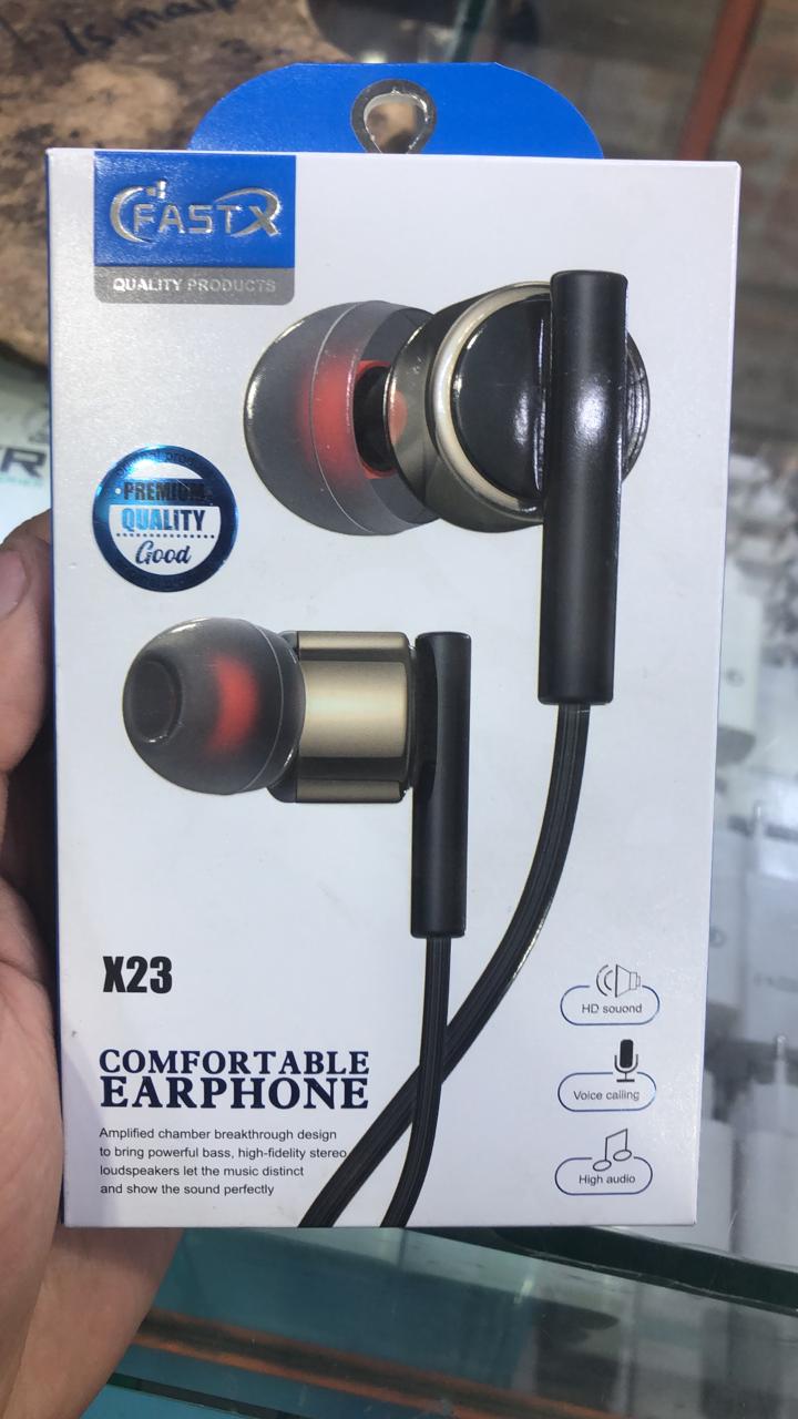 Fast X X23 Wired Earphones | Comfortable Fit | Powerful Bass | HiFi Stereo | HD Sound | Voice Calling