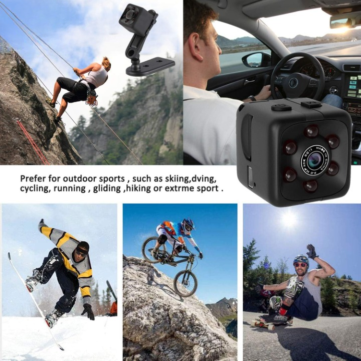 SQ6 Mini Spy Camera �HD Portable High Quality Security Camera with Night Vision & Two Stand Holders