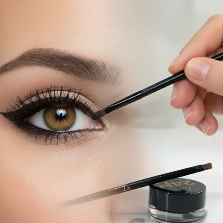2 Pcs Face It Gel Eyeliner Set �Long-Lasting Smudge-Proof Gel Liner In Black And Brown Shades For Perfect Eye Definition And Professional Makeup Look