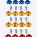 Motorcycle Fancy Chain Cover Bolts with Washer 4 Pcs Set �Red