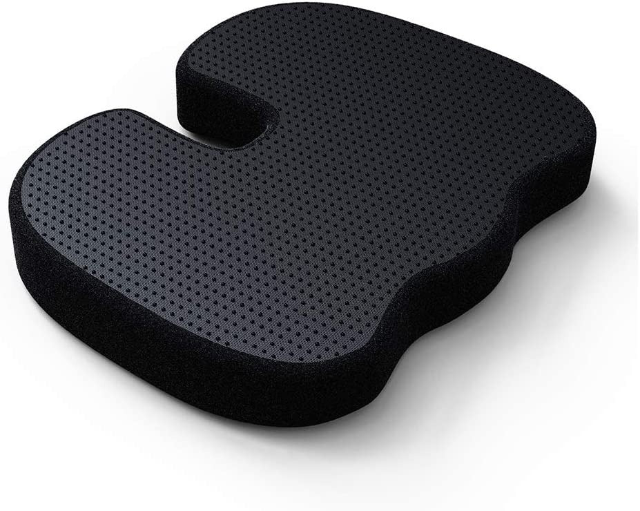 Foam Orthopedic Wedge Seat Cushion, Non-Slip Coccyx Pad, Pain Relief - for Car Computer Desk Chairs and Traveling