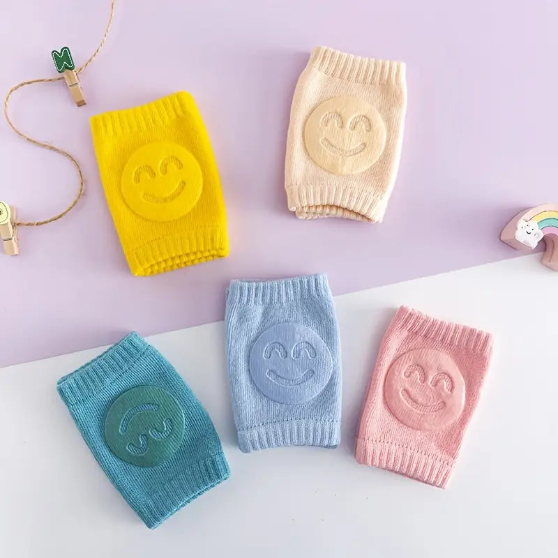 02 Pcs ( Pair ) - Soft &amp; Protective Baby Knee Pads �Cushioned Support for Crawling Infants &amp; Active Toddlers - Random Color