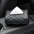 Luxury Leather Car Napkin Holder �Sleek Design, Easy Access & Secure Fit for Tissues