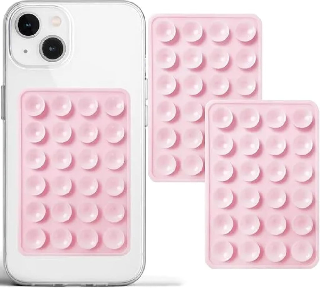1 PCs Double Side Silicone Suction Pad Phone Holder �Self-Adhesive Square Rubber Grip Pad for All Mobiles & Tablets (Random Color)