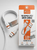 UMA M-03 Type-C Fast Charging Data Cable 1 Meter 3A USB to USB-C Charger & Sync Cable