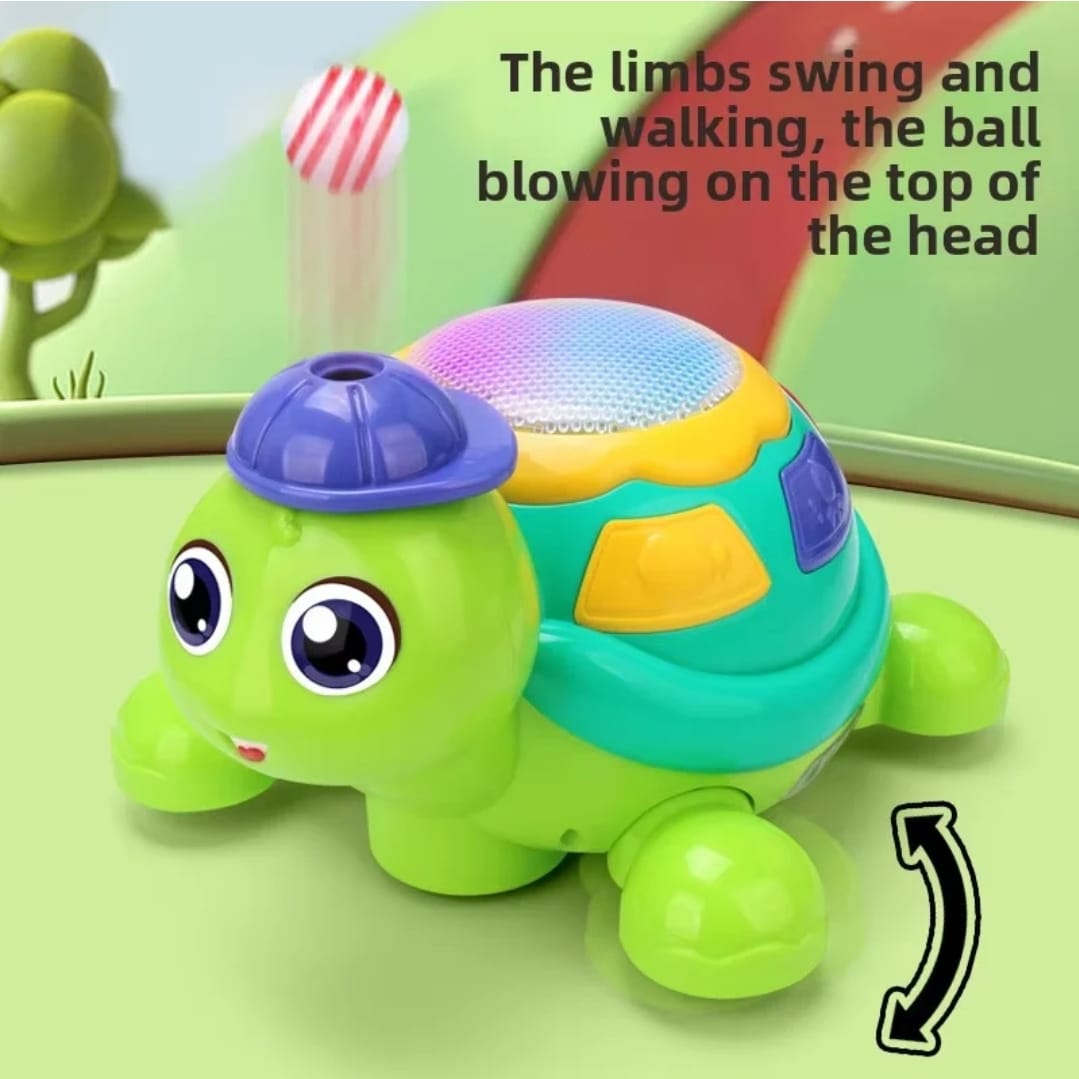 Blow the Ball Turtle Toy with Music & Lights �Fun Interactive Play for Kids