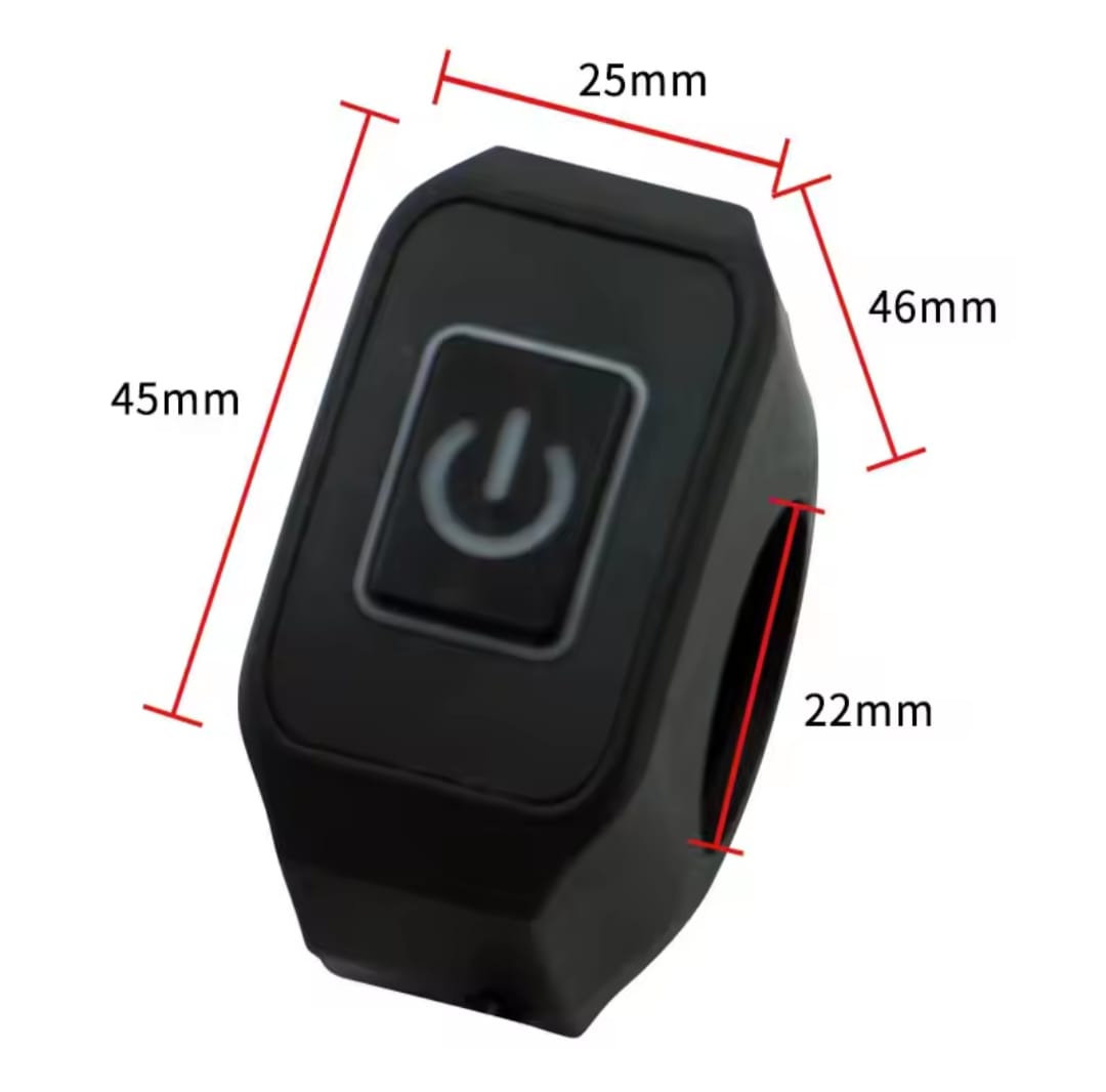 Motorcycle On Off LED Switch Push Button Handlebar Mount | Random Color
