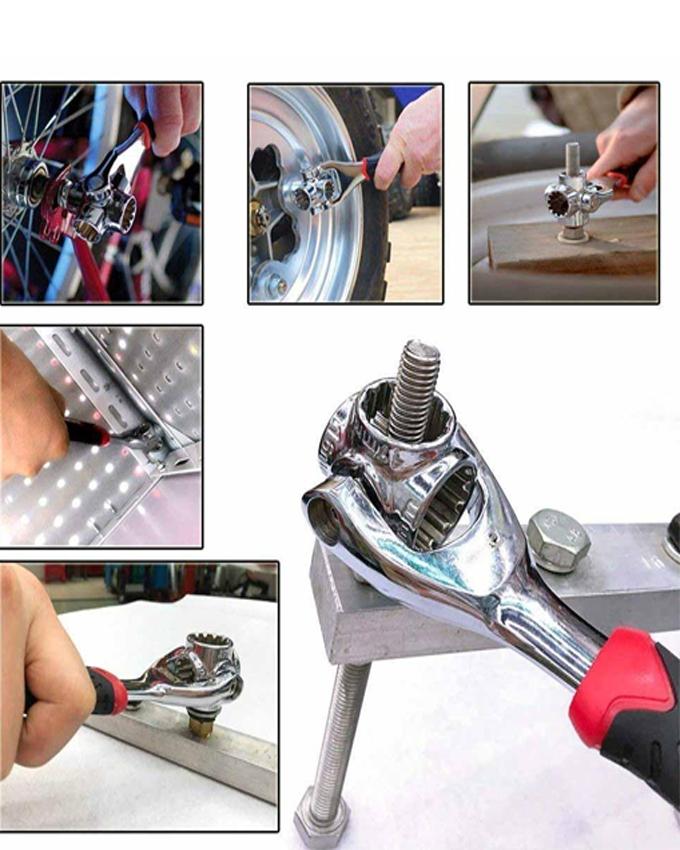 48-In-1 Universal Multi-Function Wrench 360? Rotary Adjustable Spanner for Nuts & Bolts
