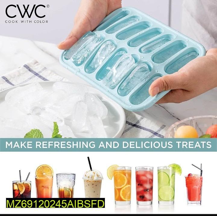 Silicone Ice Cubes Container Blue 18x12x4cm