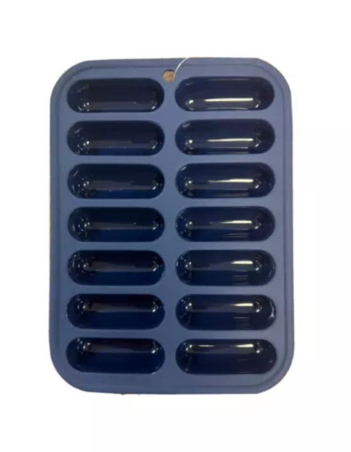 Silicone Ice Cubes Container Blue 18x12x4cm