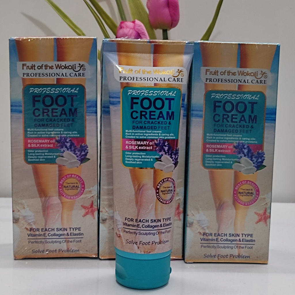 Fruit of Wokali Foot Cream �130ml with Rosemary Oil for Cracked & Damaged Feet, Smooth & Nourished Skin