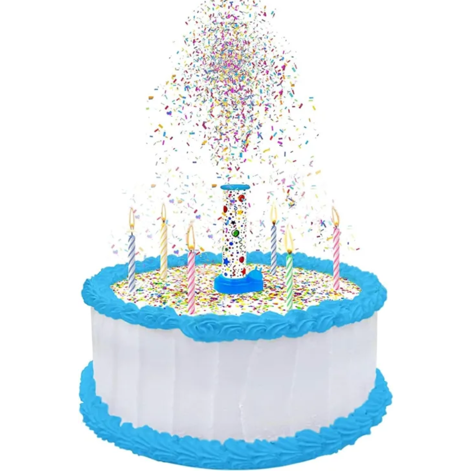 Musical Sprinkle Popper Cake Topper �Surprise Party Decoration