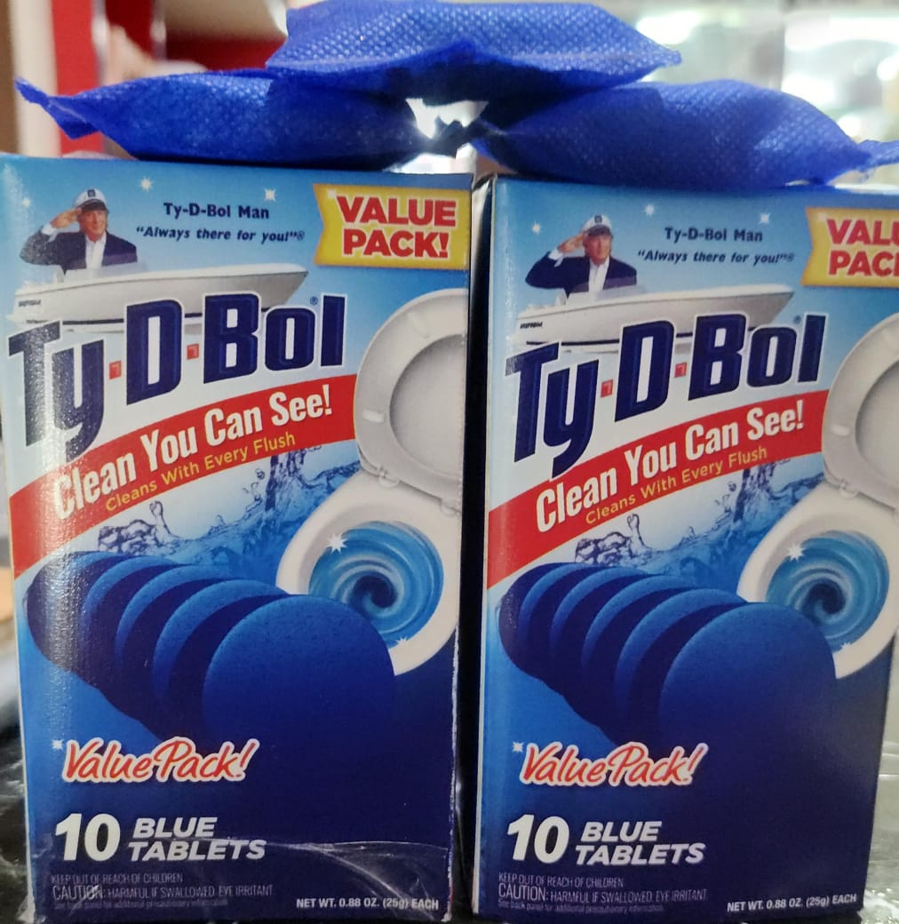 Ty-D-Bol In-Tank Blue Toilet Bowl Cleaner Tablets, Value Pack (10 Count) �Cleans, Deodorizes & Provides Continuous Blue Water Every Flush