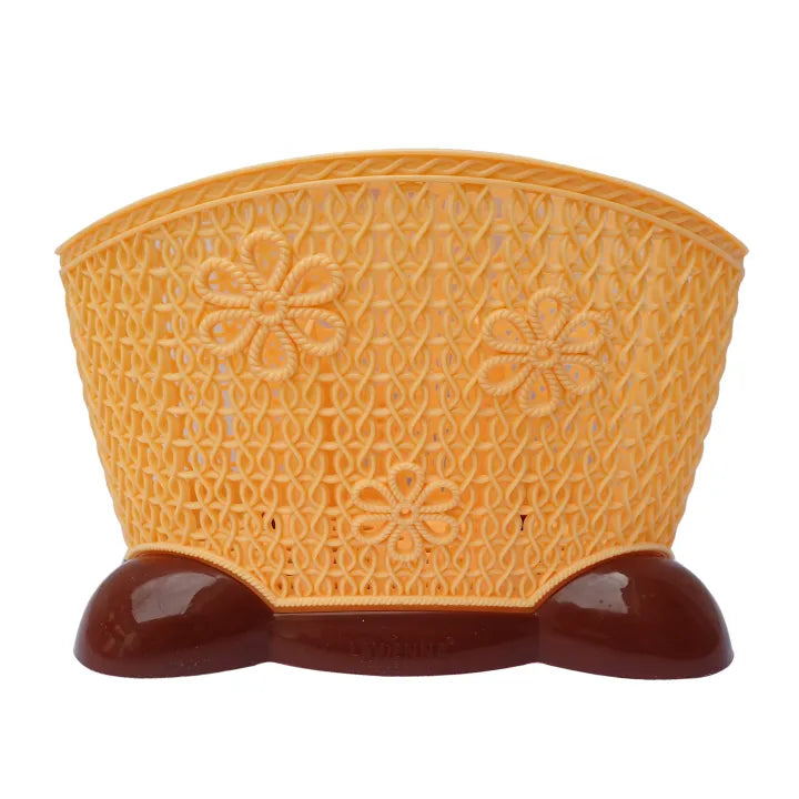 3-Compartment Dinnerware & Cutlery Organizer Basket (Random Color)