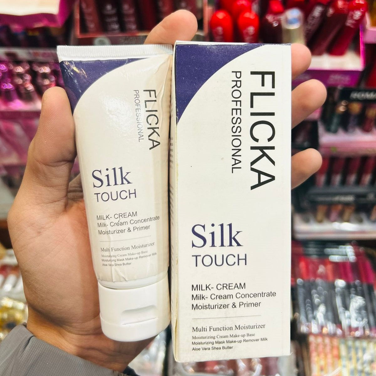 FLiCKA Silk Touch 3-in-1 Moisturizer & Primer | Hydrating, Lightweight, Long-Lasting | Pore Minimizer | 120ml