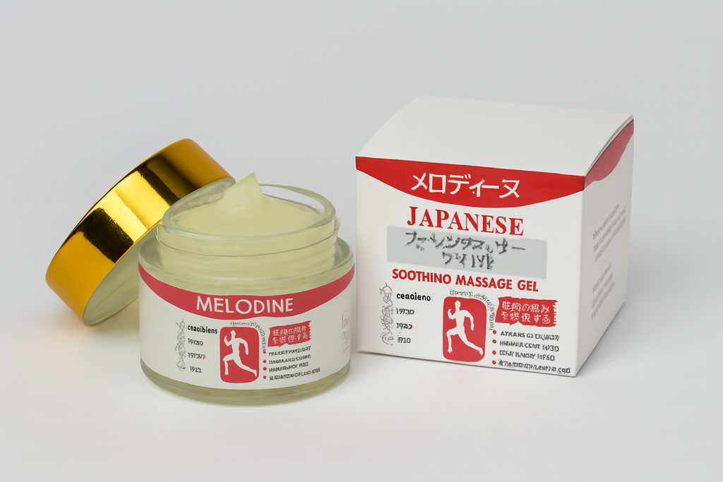 MELODINE Japanese Soothing Massage Gel �Muscle & Joint Pain Relief Cream For Shoulder, Neck, Back & Knee �Fast-Absorbing Herbal Formula 50 Grams