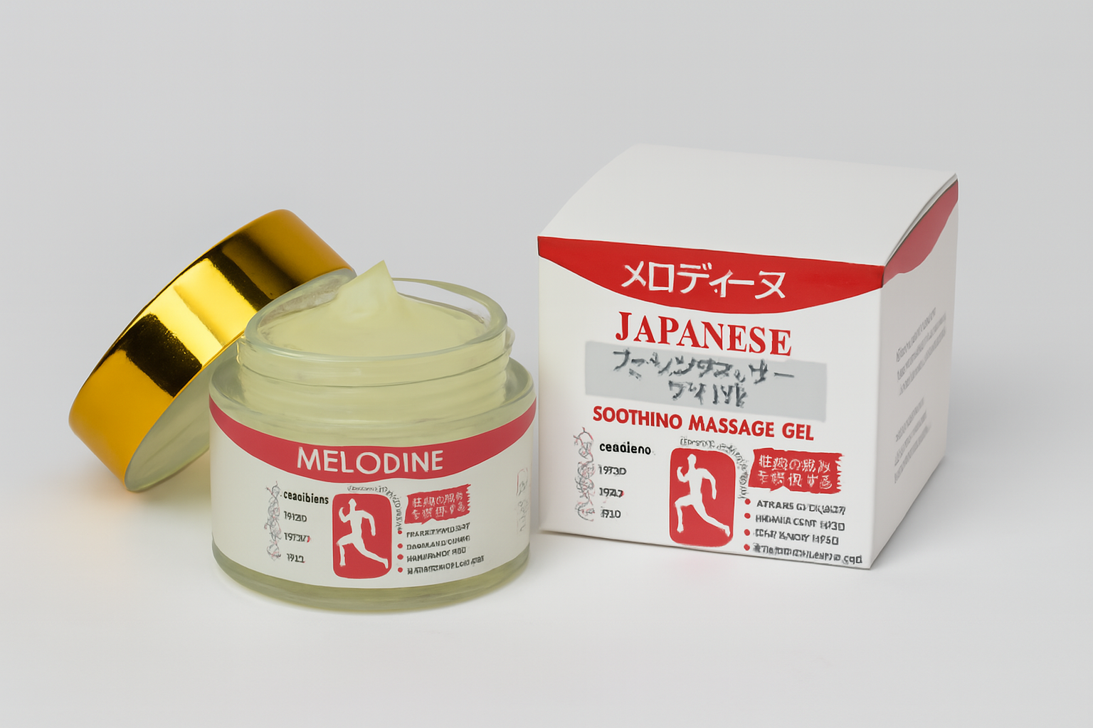 MELODINE Japanese Soothing Massage Gel �Muscle & Joint Pain Relief Cream For Shoulder, Neck, Back & Knee �Fast-Absorbing Herbal Formula 50 Grams