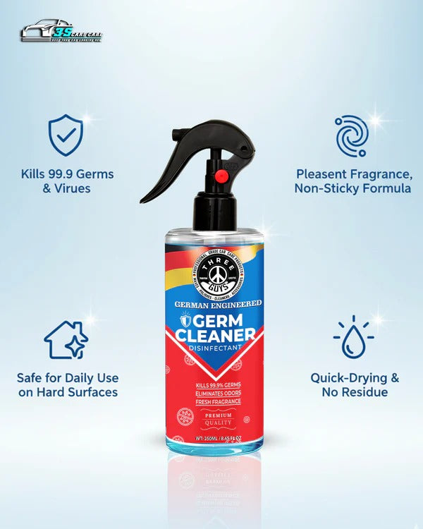 Germ Cleaner Disinfectant �Odor Eliminator & Surface Sanitizer | THREE GUYS �German Engineered (250ml)