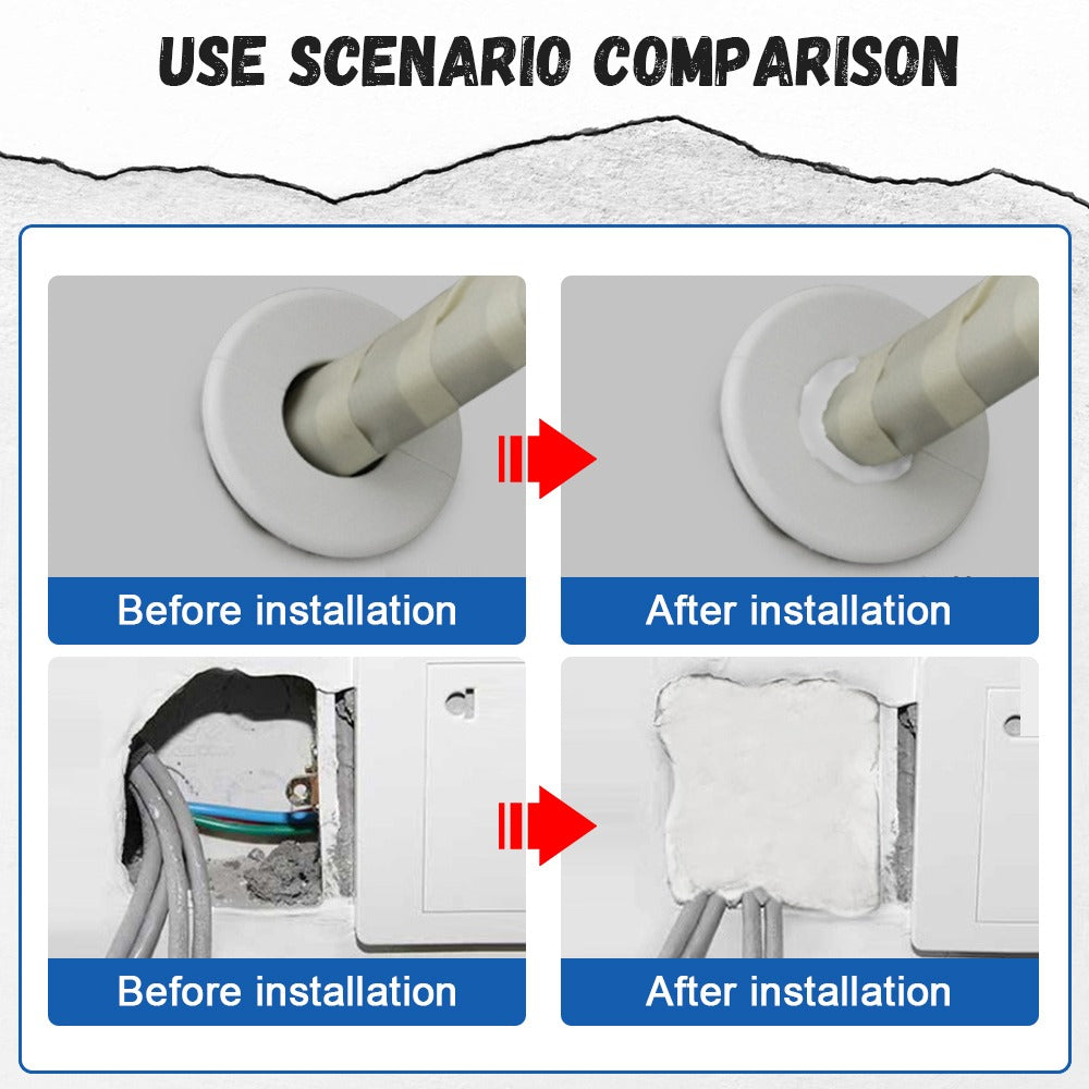 Environmental Wall Hole Sealing Glue �Waterproof Mending Plasticine for AC Holes, Wall Gaps & Pipe Sealing