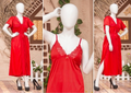 2 PCs Silk Splendor Satin Nightwear Set �Elegant & Comfortable Sleepwear SKU R-003 (Free Size Color Black)