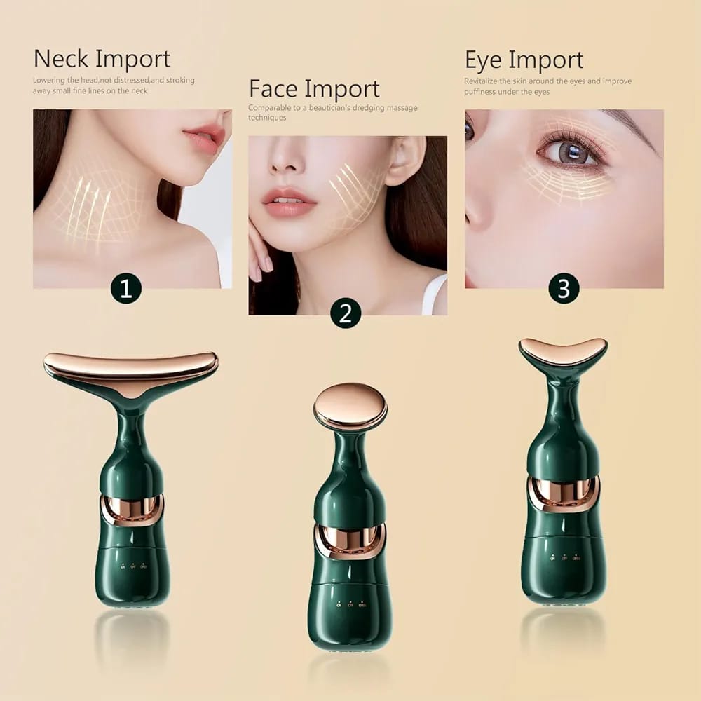 3-in-1 Face Slimming & Uplift Wand �Thermal & Vibration Beauty Massager for Face and Neck
