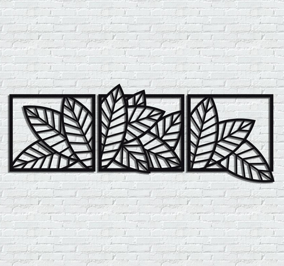 3D wooden 3 Piece Long Leaf Panels – photo 2
