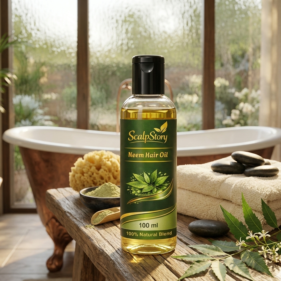 Neem Hair Oil | Herbal Anti-Dandruff Formula | Healthy Scalp & Strong Roots | Natural Shine | 100ml