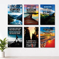 Set of 6 Premium Wall Art Photo Tiles �Modern Home Decor Sets 8x11