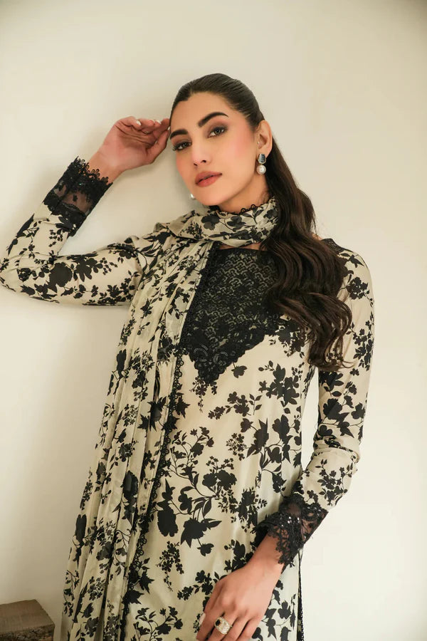 Digital Printed Lawn Dress With Chiffon Printed Dupatta (Unstitched)