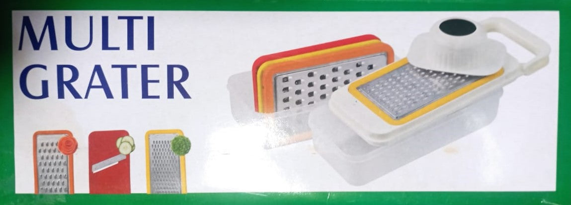5-in-1 Multi Grater & Mandoline Slicer with Storage Box �Stainless Steel Blades Vegetable & Fruit Cutter