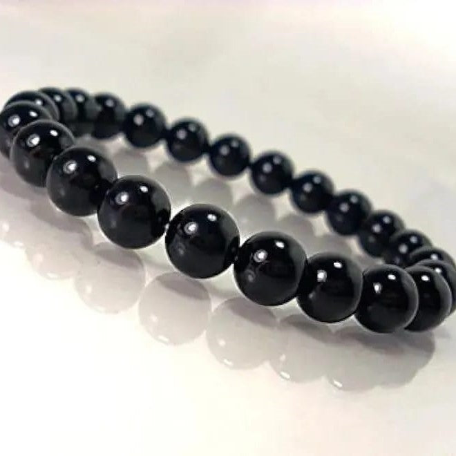 Black Pearl Beaded Bracelet For Men And