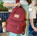 Korean Style School Bag | Large Capacity Nylon Backpack | Teenagers Girls Laptop Work School | Blue