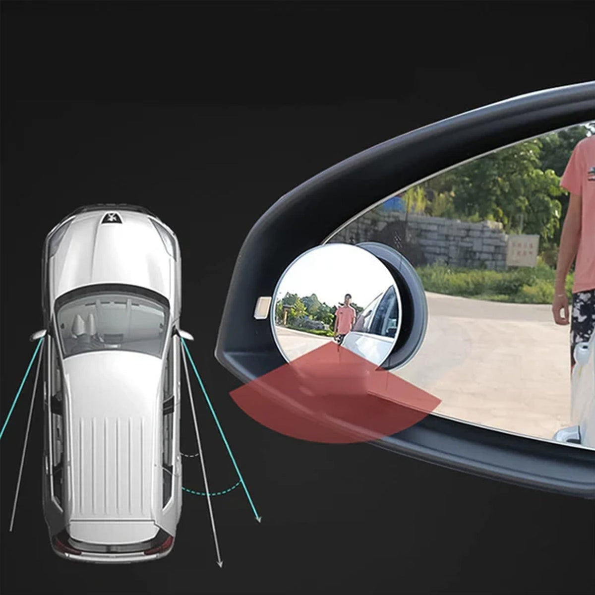 Car Blind-Spot Side Mirror Silver Frame – photo 2