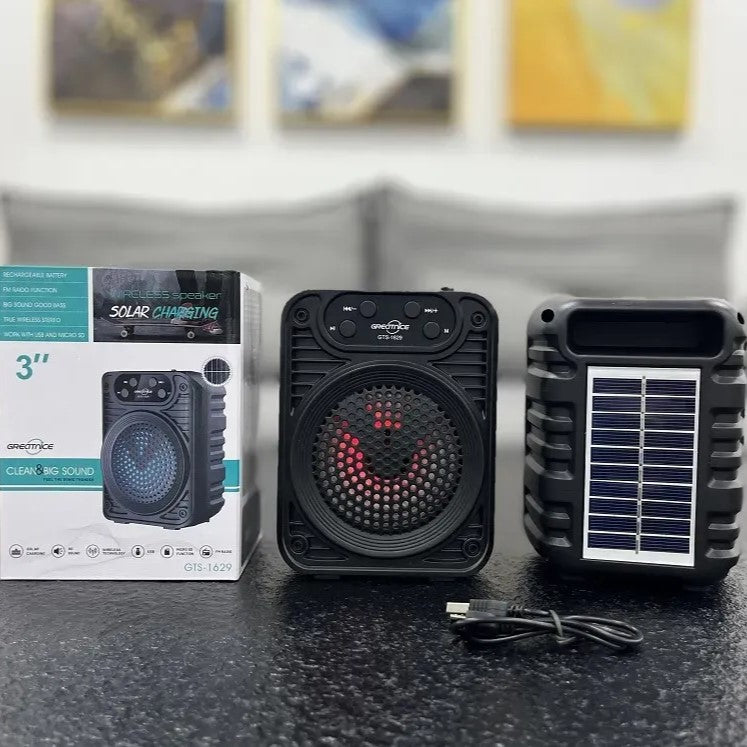 GTS-1629 Portable Wireless Speaker | 3-Inch Super Bass | Splash Proof Bluetooth Speaker with TF/USB/FM | 1200mAh Battery