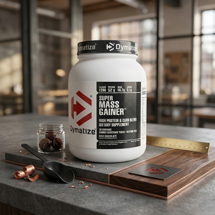 Dymatize Super Mass Gainer Rich Chocolate Flavor High Calorie Protein Powder For Muscle Growth And Recovery 1 Kg
