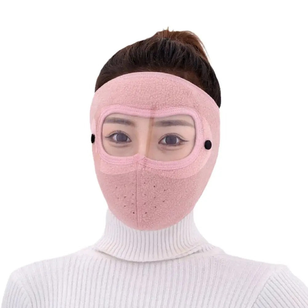 Full Face Shield | Dustproof Anti-Fog | Winter Warm Fleece Mask | Windproof Riding HD Shield �1Pc Random Colour