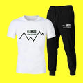2 PCs Black Trendy Markhor Printed Track Suit for Men & Boys | Soft & Comfortable Summer Wear | Lightweight Breathable Fabric (Medium)