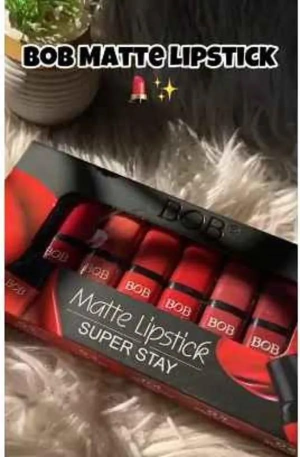 6 Pcs Bob Matte Lipstick Super Stay Set