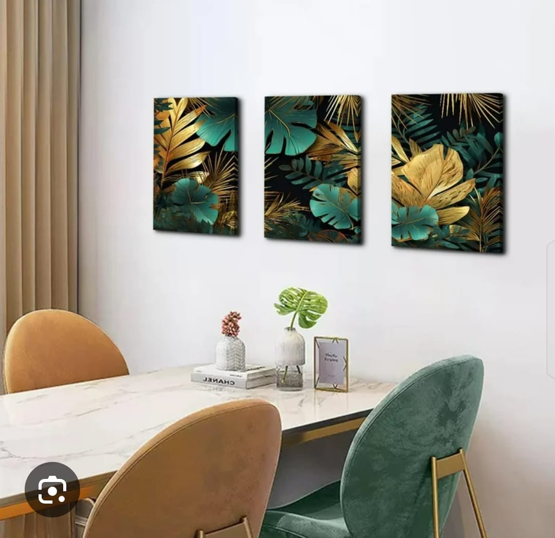 3 Pc Leafs Phototiles Wall Art Set – photo 1