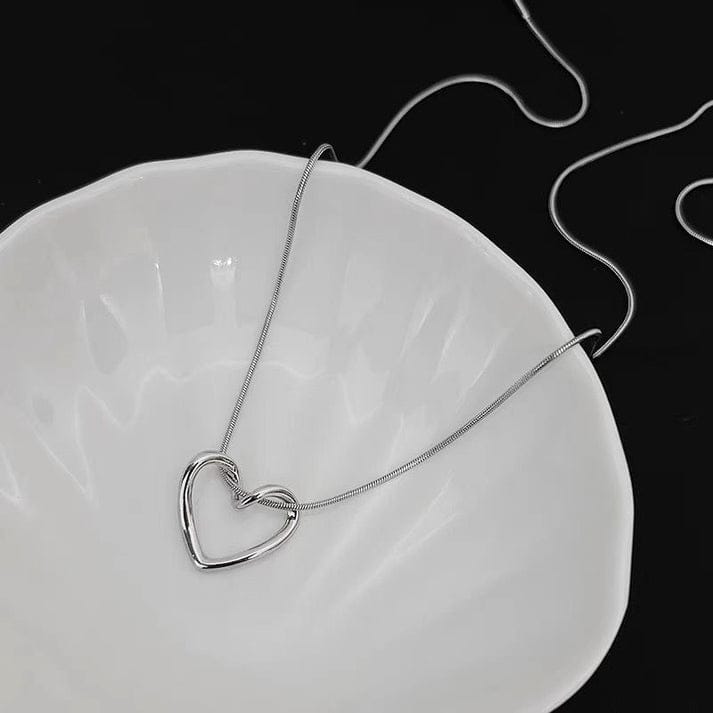 PRJ-183 Hollow Heart Pendant ?ilver