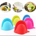 1 Pair Silicone Heat Resistant Glove Clip �Non-Slip Insulation Pot & Bowl Holder, Cooking and Baking Oven Mitt (Random Color)
