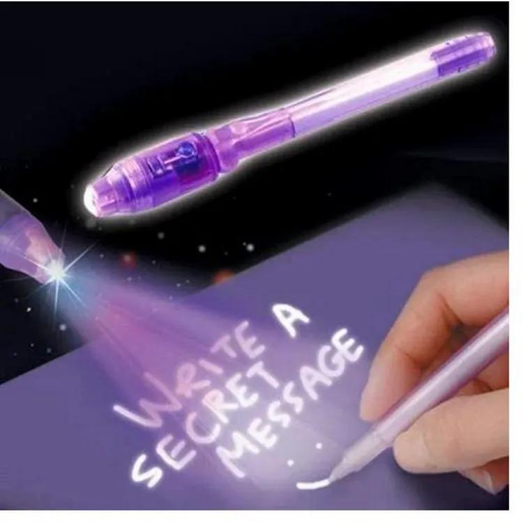 Secret Message Pen Invisible Colorless Ink or Spy Magic Pen with Uv Light  (Set of 6)