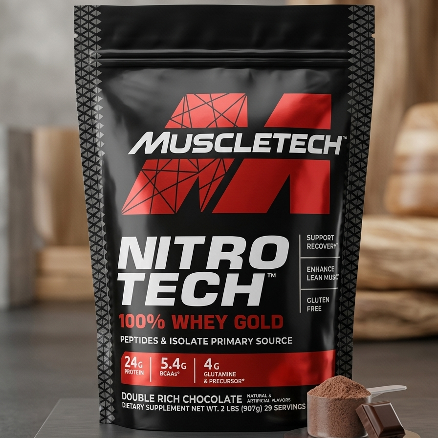 MUSCLETECH NITRO-TECH 100% Whey Gold Protein Powder 2lbs �Premium Whey Blend for Muscle Recovery & Lean Muscle Support