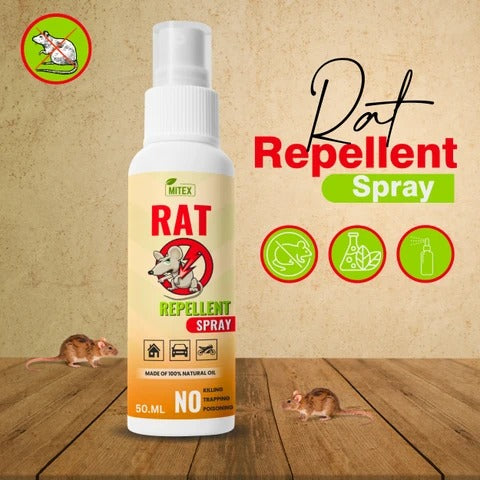 Rat Repellent Spray �Protects Car Wires & Engine, Home & Office Use, Long-Lasting (50ml)