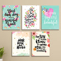 Set of 5 Floral Motivational Wall Art – photo 1