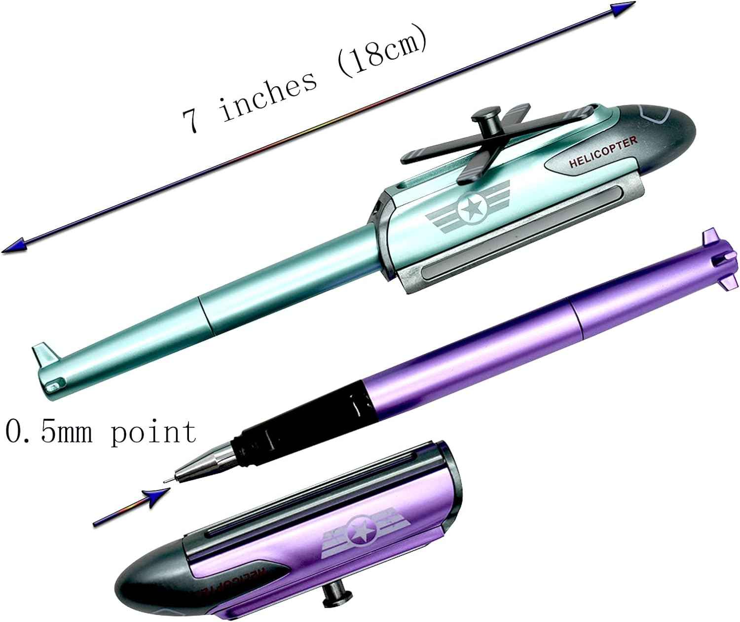 Novelty Airplane & Helicopter Pens | Cool Gel Pen | Fun Stationery for School, Office & Parties (Random Color)