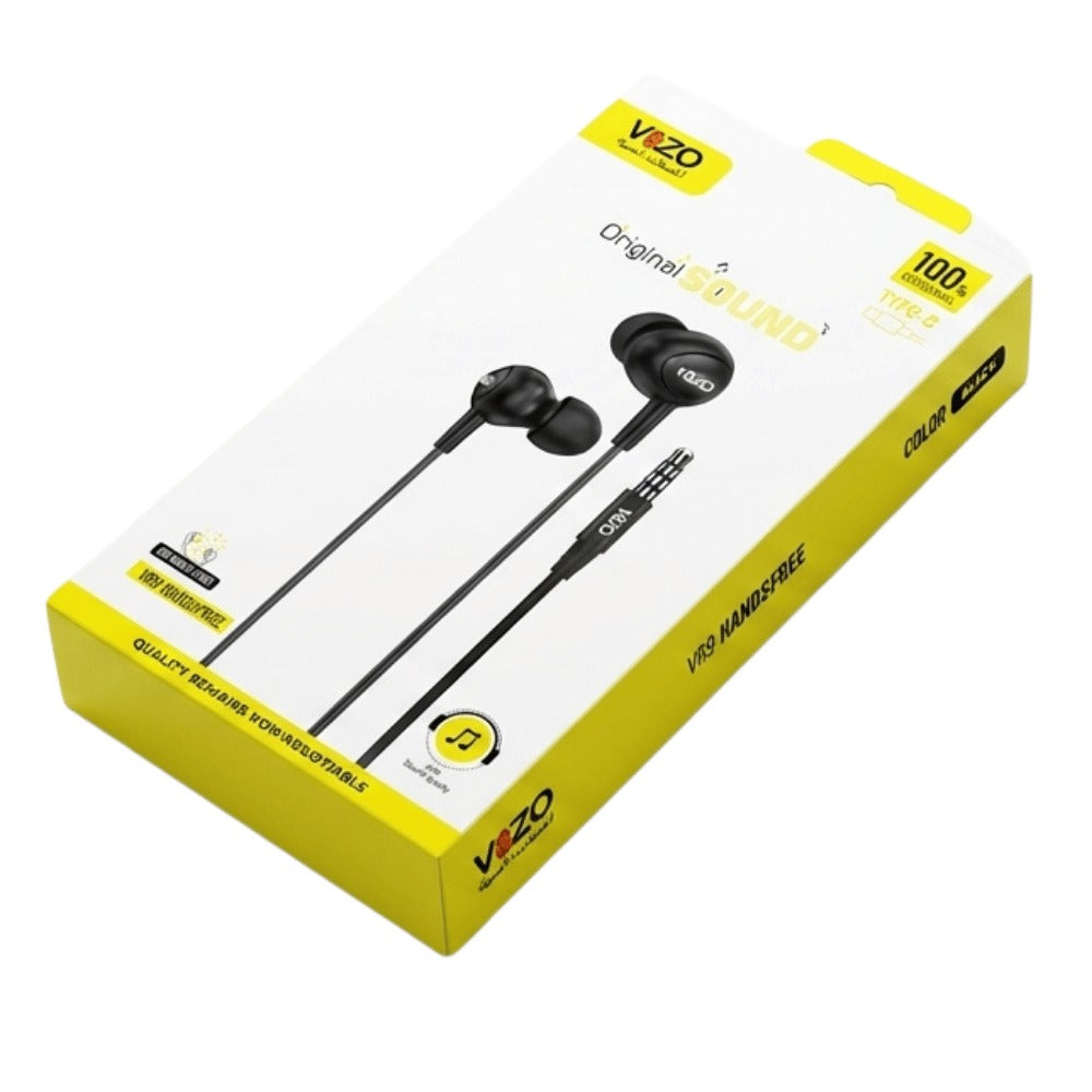 VR9 Micro �Premium Wired Earphones with Dual IC Mic | Best Quality Hands-Free | Headphone | Hands-Free For Mobile Phone | Android Vr9 Micro Hands-Free