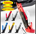 Universal Adjustable Aluminum Motorcycle Kickstand �CNC Side Stand (Orange)