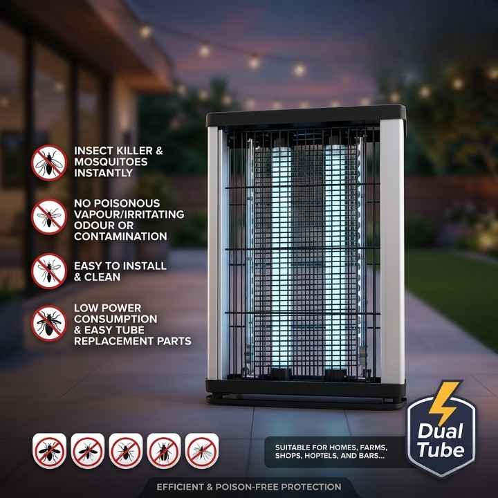 Cricri Mosquito Killer 8W Electric Insect Killer Lamp UV Light Mosquito Trap Indoor Bug Zapper Machine for Home Office Silent