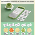 5-in-1 Multi-Functional Vegetable Slicer & Grater �Adjustable Mandoline Cutter with Interchangeable Blades for Kitchen, Fruits & Vegetables